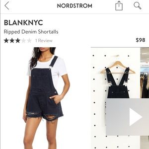 Black BLANK NYC overalls worn once